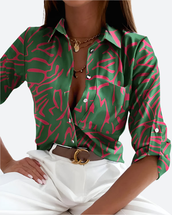 Vibrant Printed Button-Down Shirts