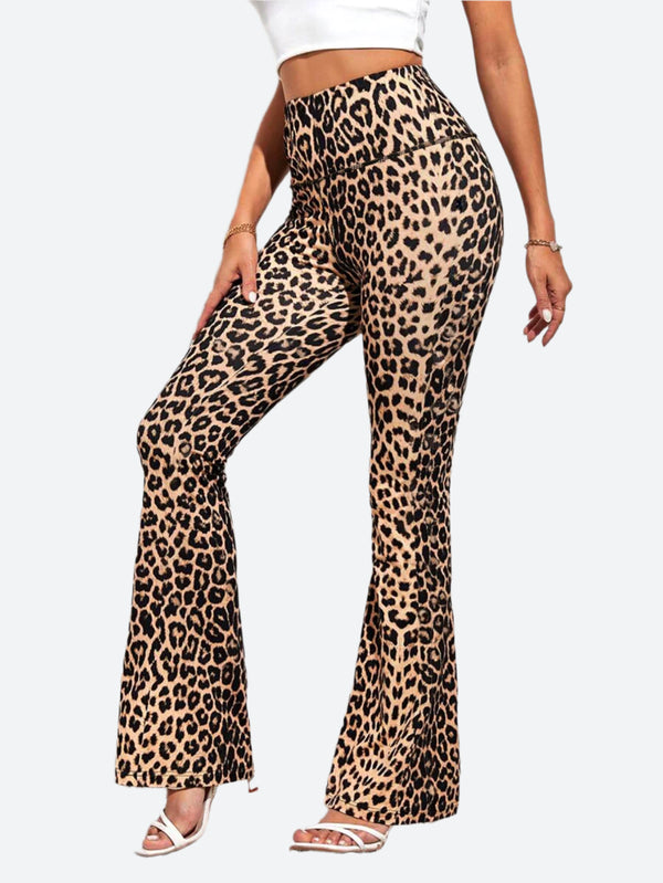 Slim Fit High-Rise Flared Pants