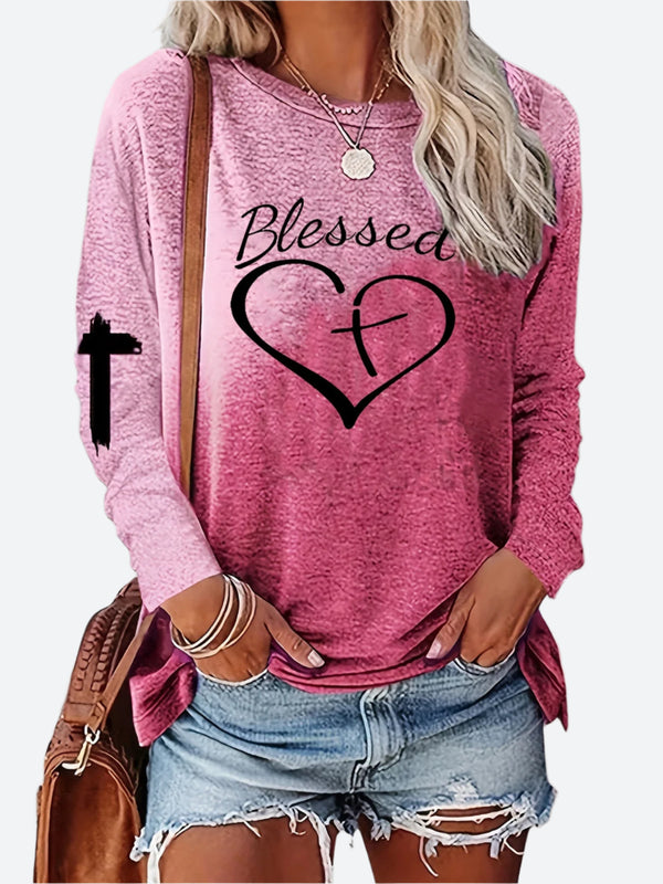 Graphic Long-Sleeve Crewneck T-Shirts