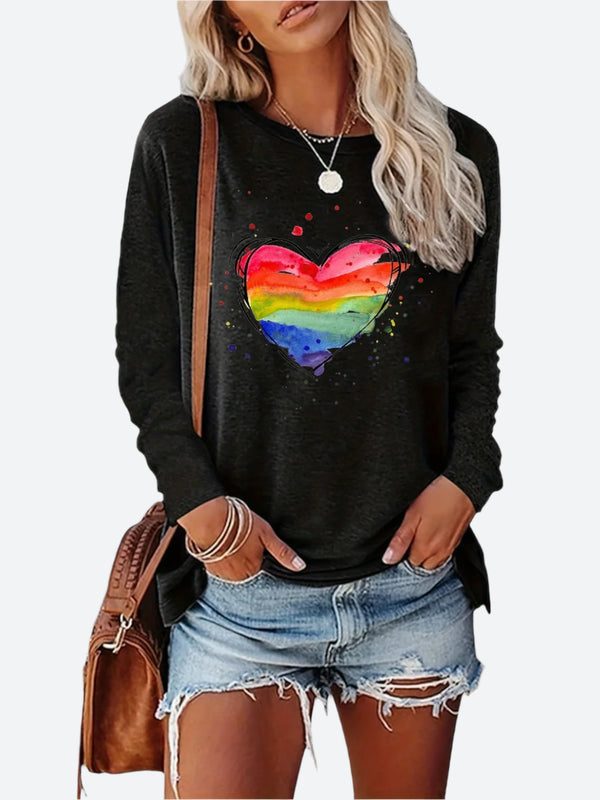 Graphic Long-Sleeve Casual T-Shirts
