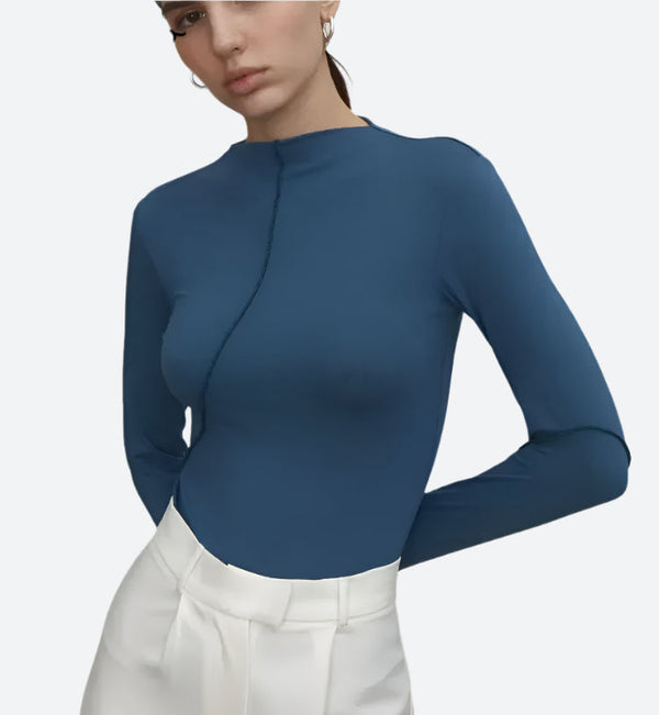 Fitted Seam-Detail Long-Sleeve T-Shirts