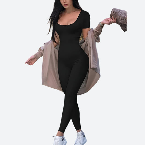 Scoop Neck Short-Sleeve Bodysuits