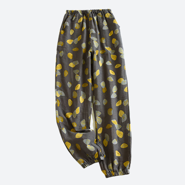 Lightweight Elastic-Waist Relaxed Lounge Pants