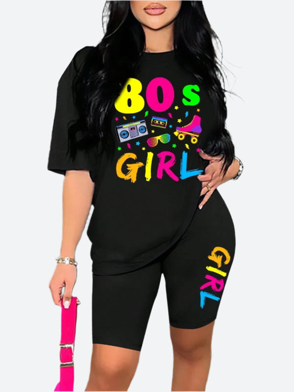 Retro Graphic Two-Piece Lounge Sets