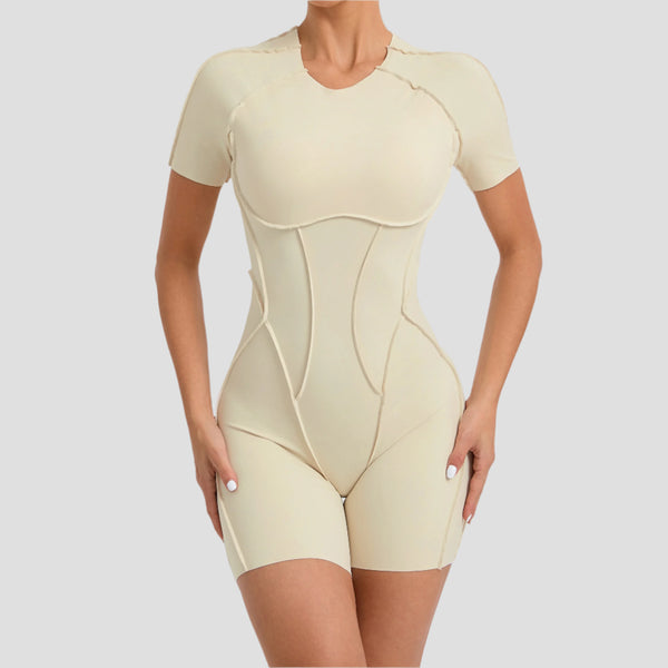 Short-Sleeve Seamless Sculpting Bodysuits