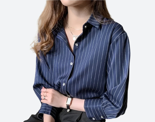 Relaxed Long-Sleeve Button-Up Shirts