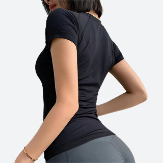 Seamless Fitted Short-Sleeve Sports T-Shirts