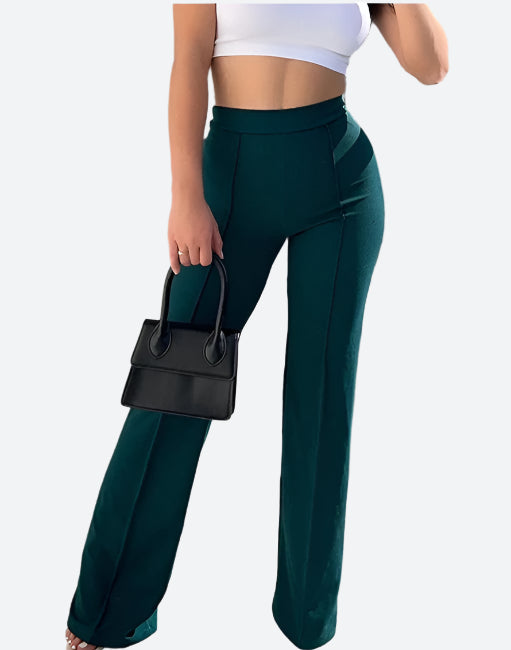 High-Waisted Wide-Leg Tailored Pants