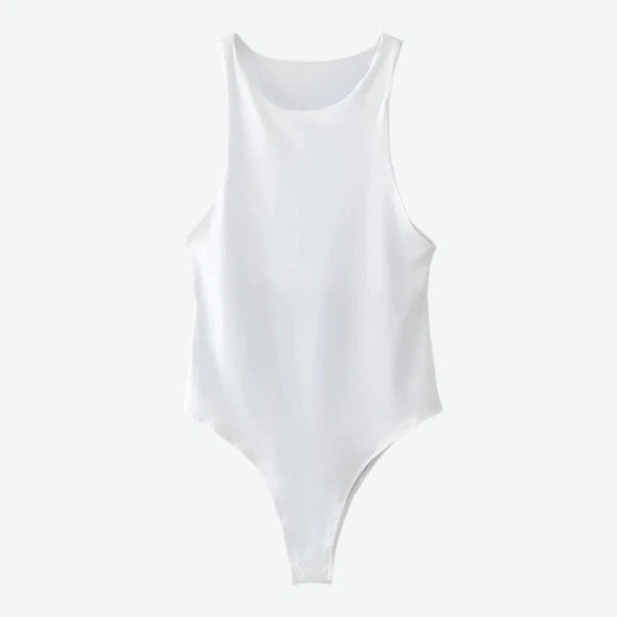 Sleek Sleeveless High-Cut Bodysuits