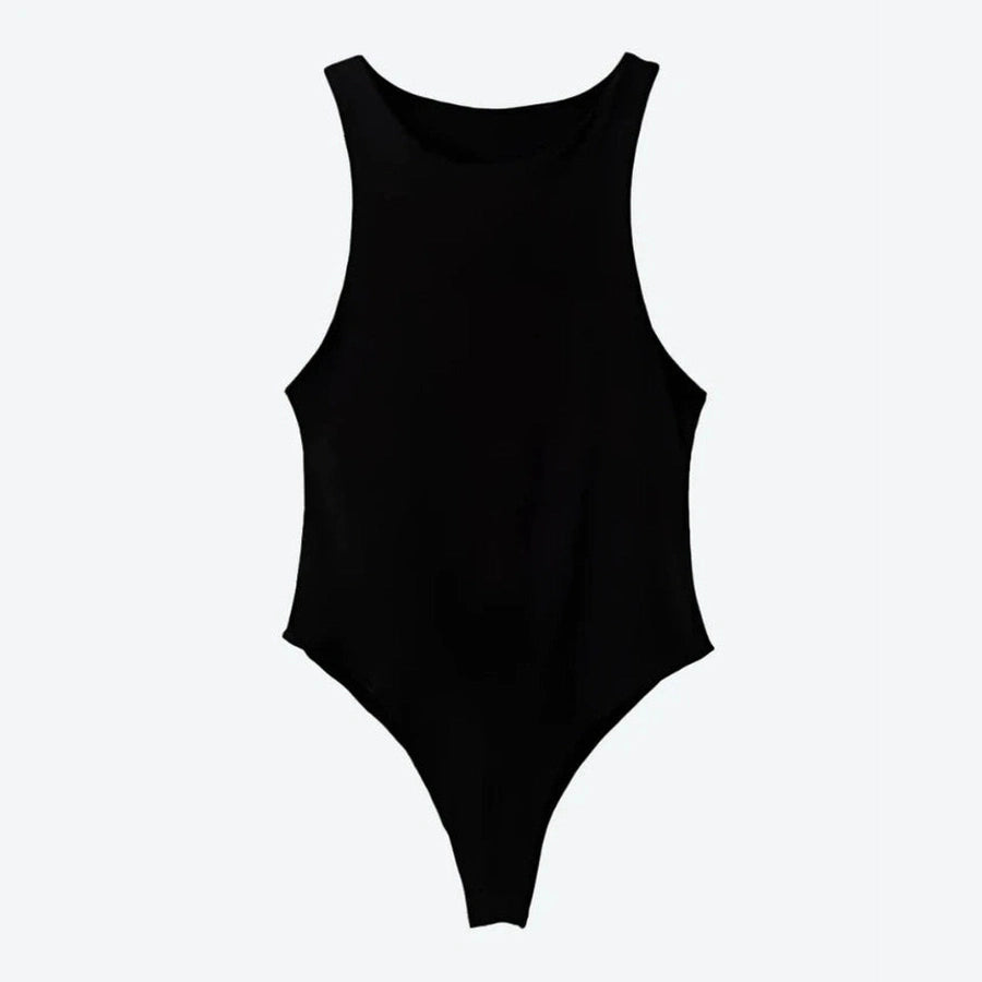 Sleek Sleeveless High-Cut Bodysuits