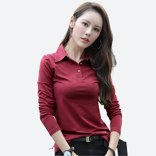 Slim Fit Long-Sleeve Polo Shirts