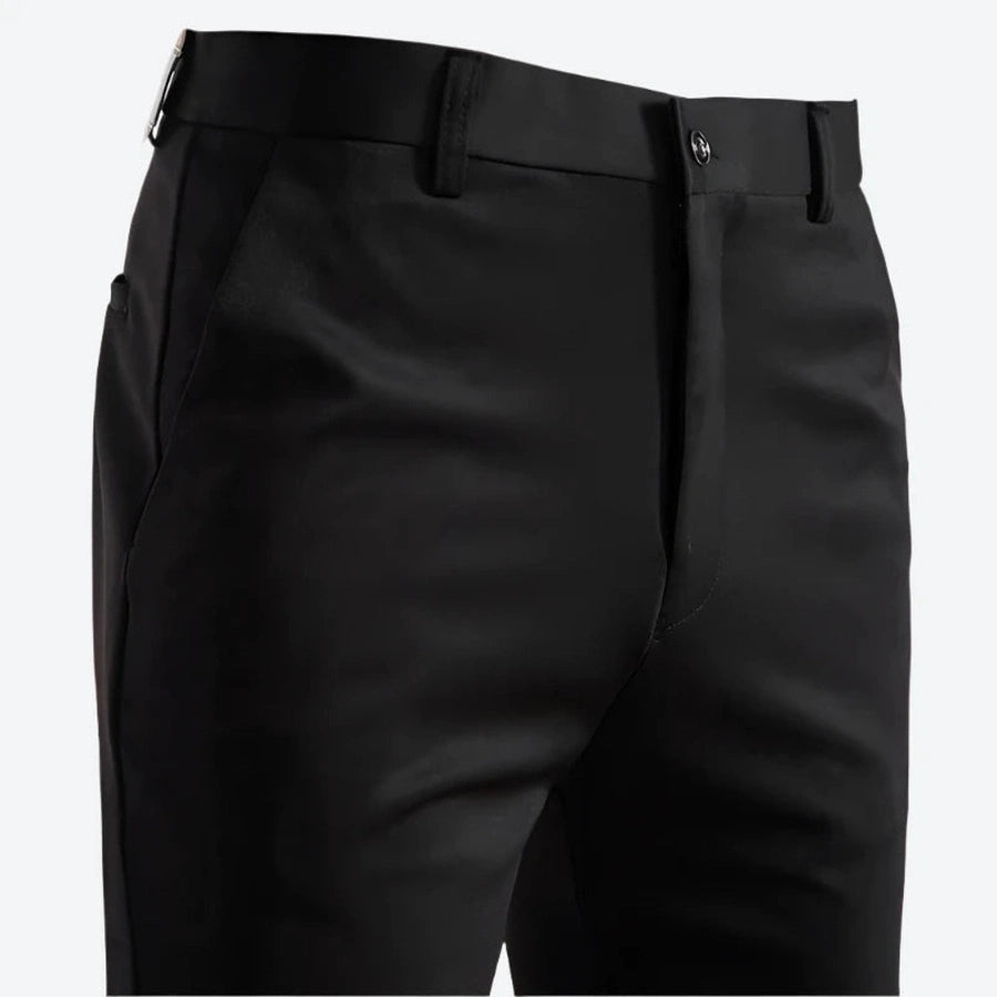 Smart Slim-Fit Buttoned Waist Dress Pants