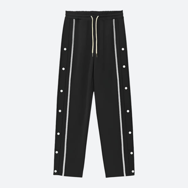 Snap-Side Retro Track Style Trousers