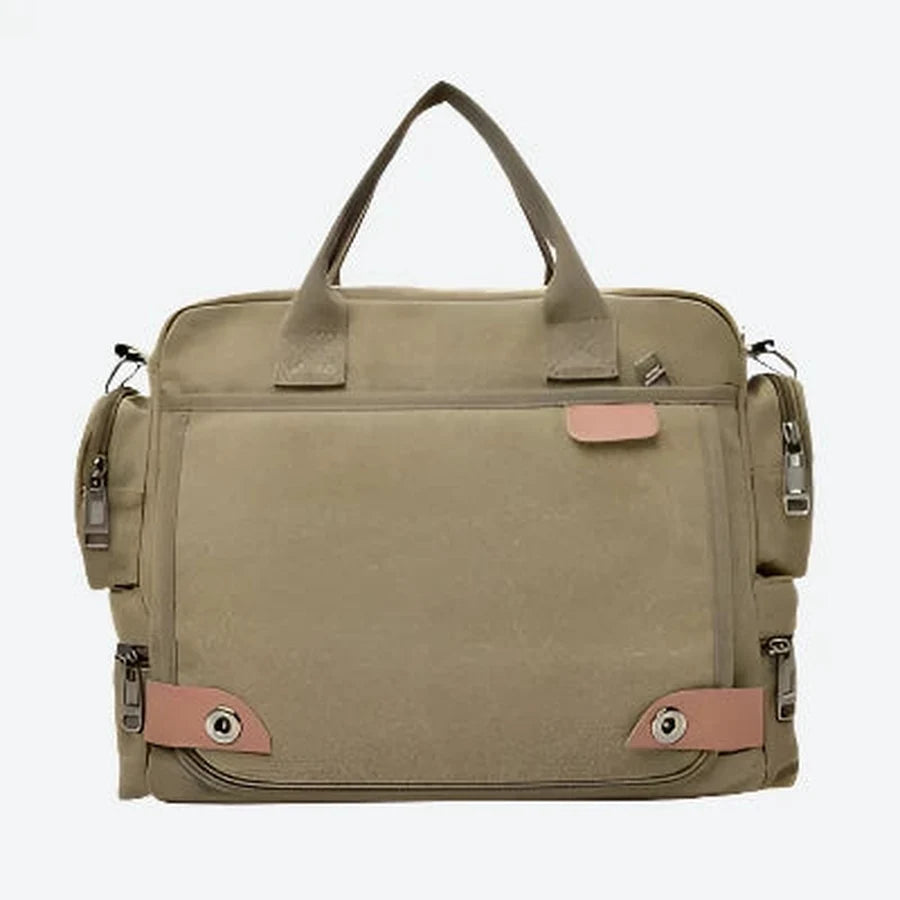 Spacious Canvas Travel Duffel Bag with Zippers