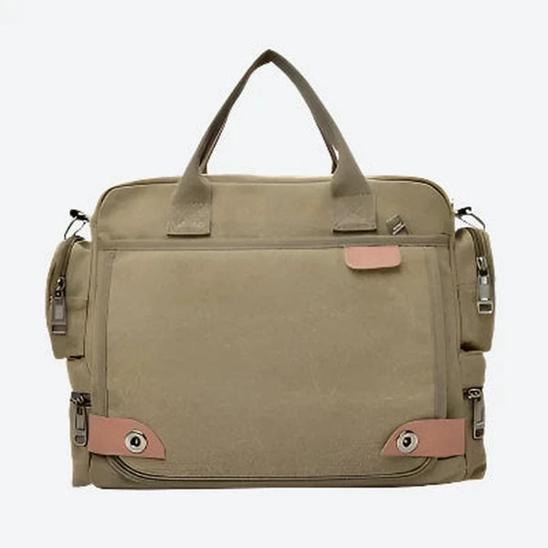 Spacious Canvas Travel Duffel Bag with Zippers