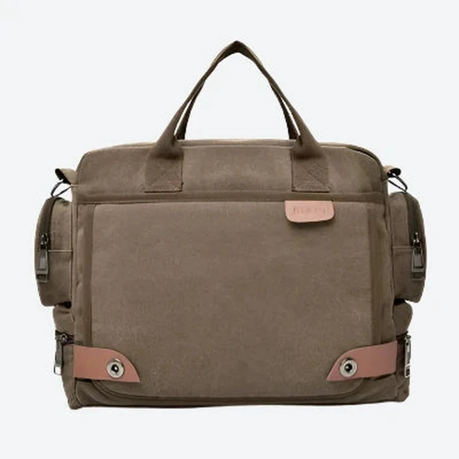 Spacious Canvas Travel Duffel Bag with Zippers
