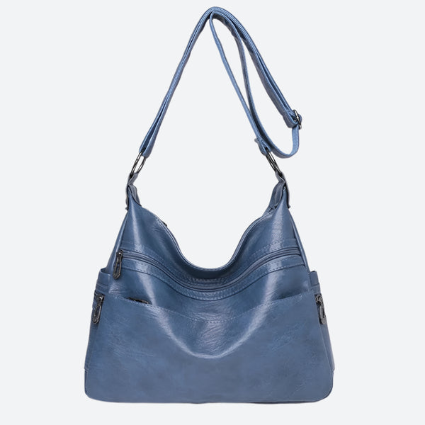 Spacious Multi-Zip Shoulder Hobo Bags