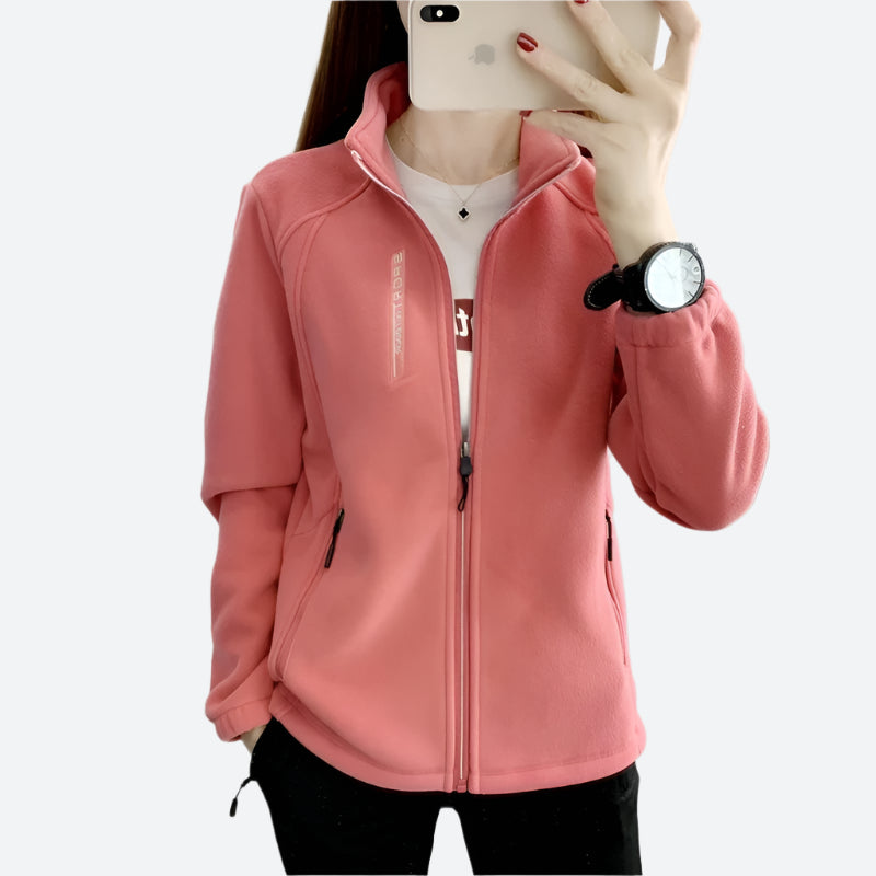 Sporty Zip-Up Thermal Fleece Jackets