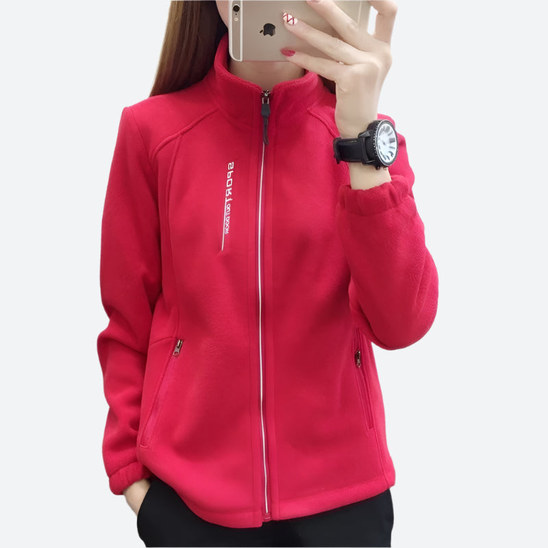 Sporty Zip-Up Thermal Fleece Jackets