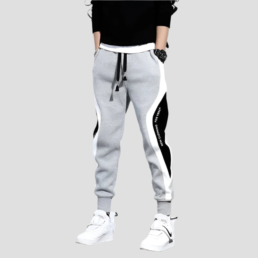 Stylish Colorblock Drawstring Jogger Pants