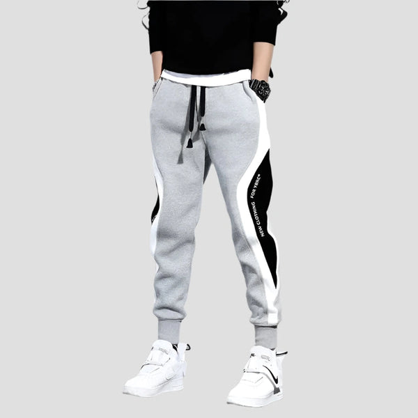 Stylish Colorblock Drawstring Jogger Pants