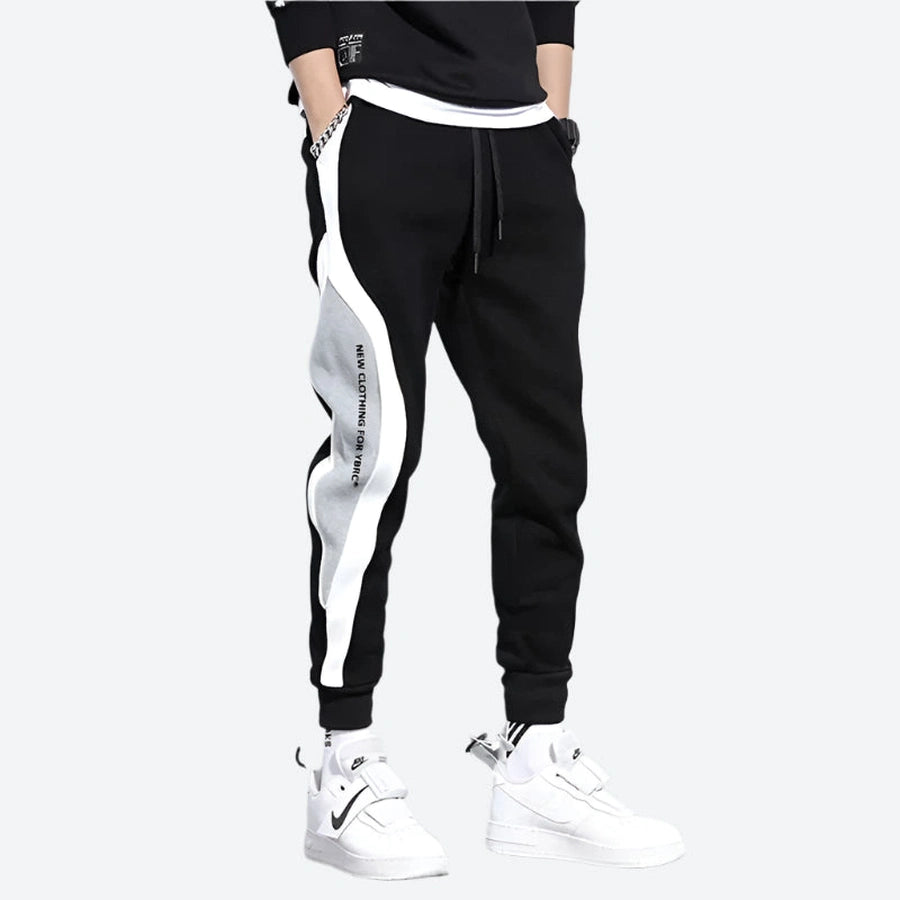 Stylish Colorblock Drawstring Jogger Pants