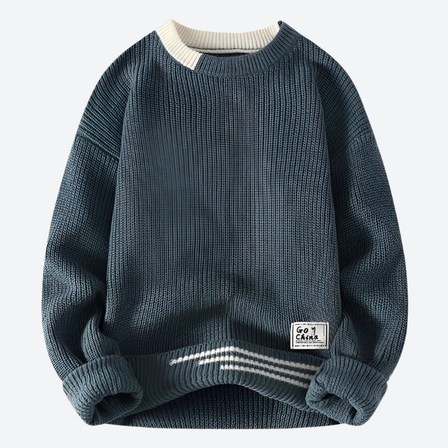 Stylish Ribbed Knit Casual Sweaters