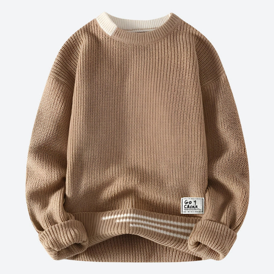 Stylish Ribbed Knit Casual Sweaters