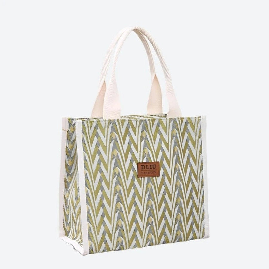 Stylish Zigzag Patterned Tote Bags
