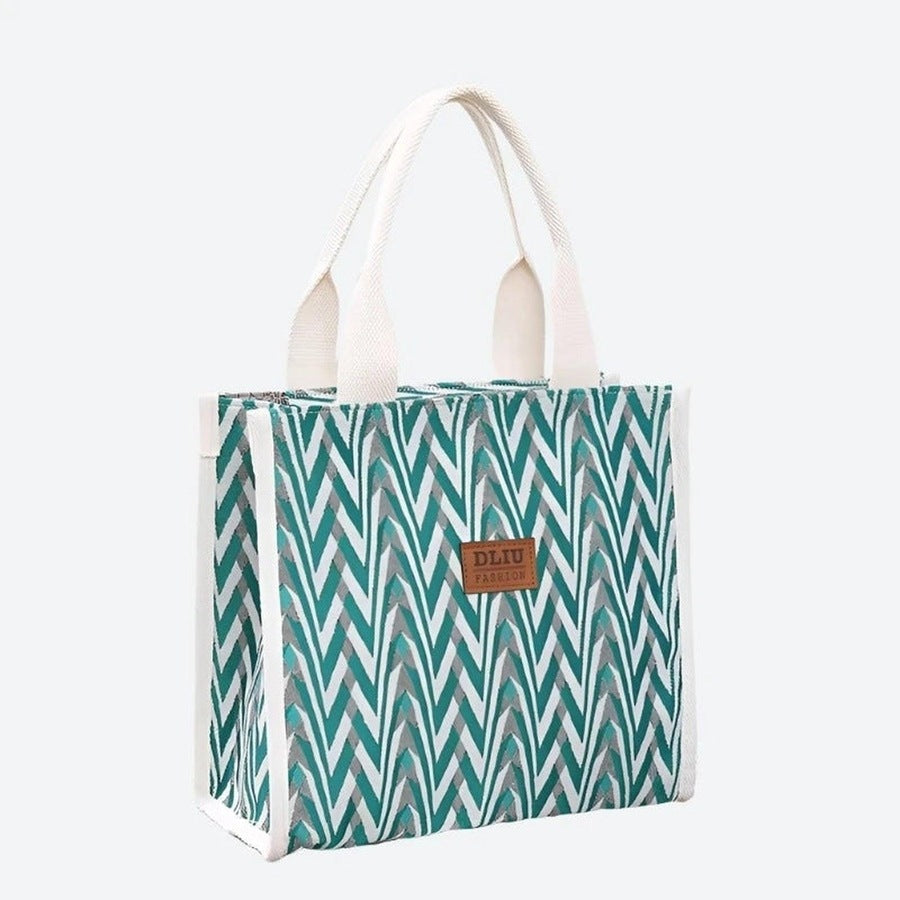 Stylish Zigzag Patterned Tote Bags