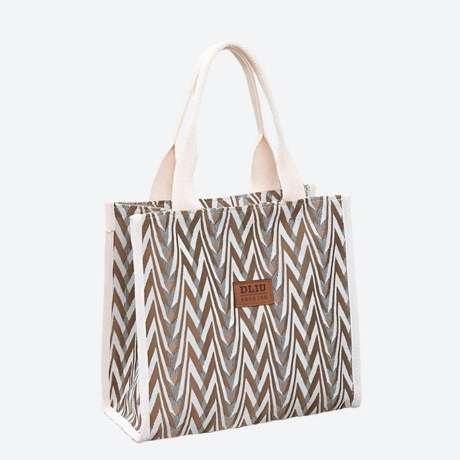 Stylish Zigzag Patterned Tote Bags