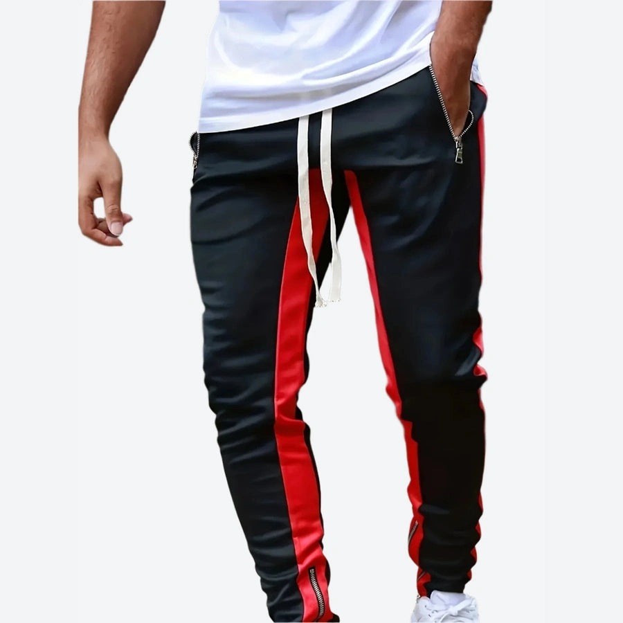 Stylish Zipper Accent Track Pants