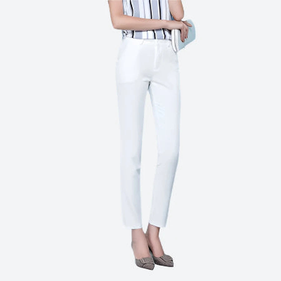 Tailored Slim-Fit Stretch Office Pants