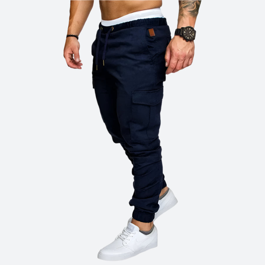 Tapered Drawstring Cargo Joggers