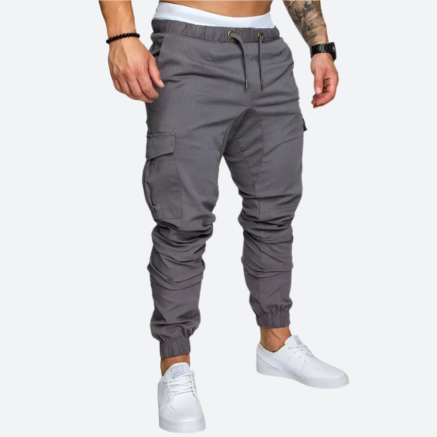 Tapered Drawstring Cargo Joggers