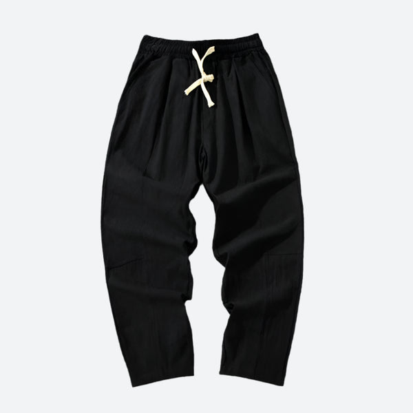 Tapered Lightweight Drawstring Waist Pants