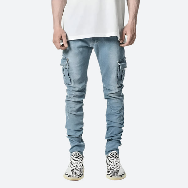 Tapered Streetwear Cargo Utility Jeans