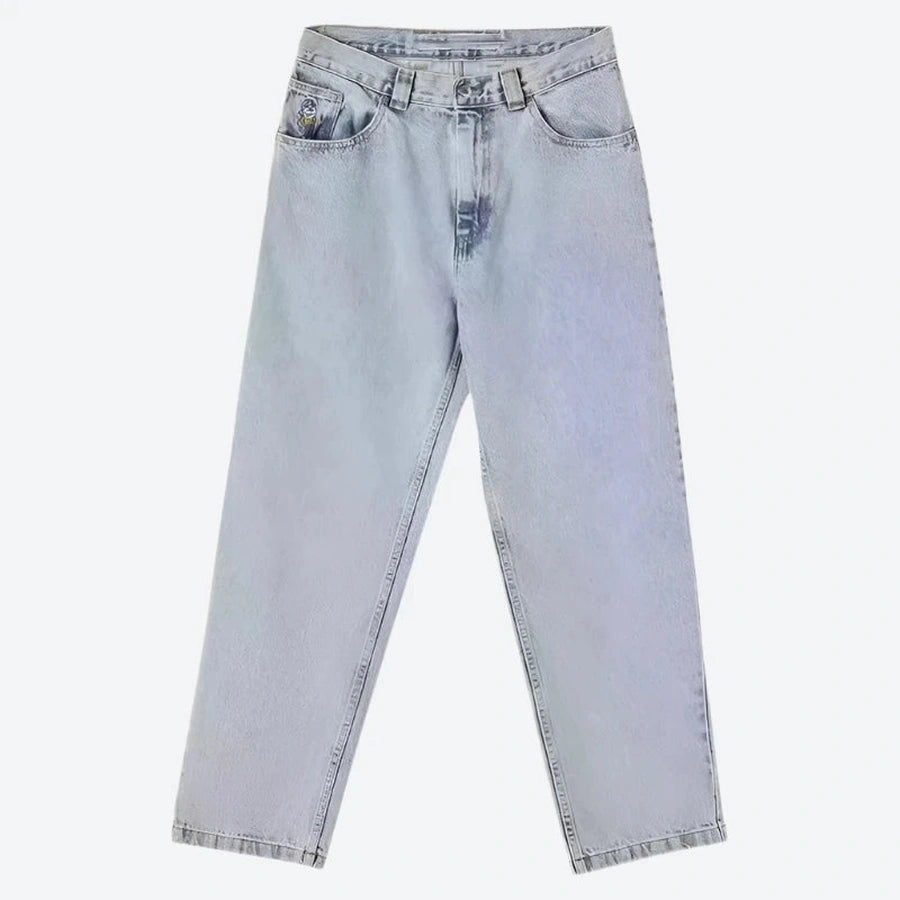 Vintage High-Waist Wide-Leg Denim Jeans