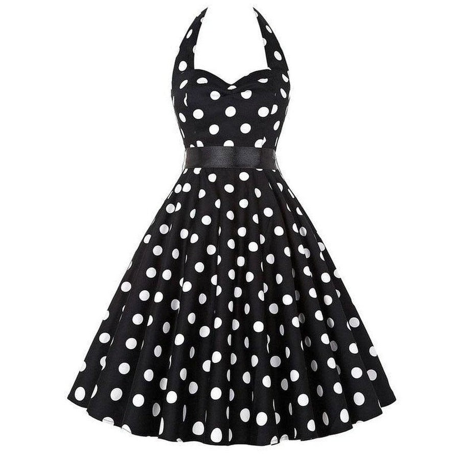 Vintage Polka Dot Halter Dresses