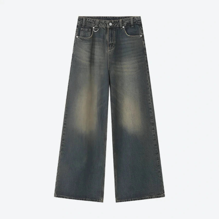 Vintage Wide-Leg High-Waist Denim Jeans
