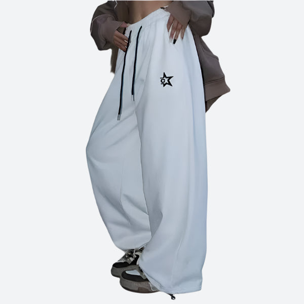 Wide-Leg Drawstring Athletic Joggers