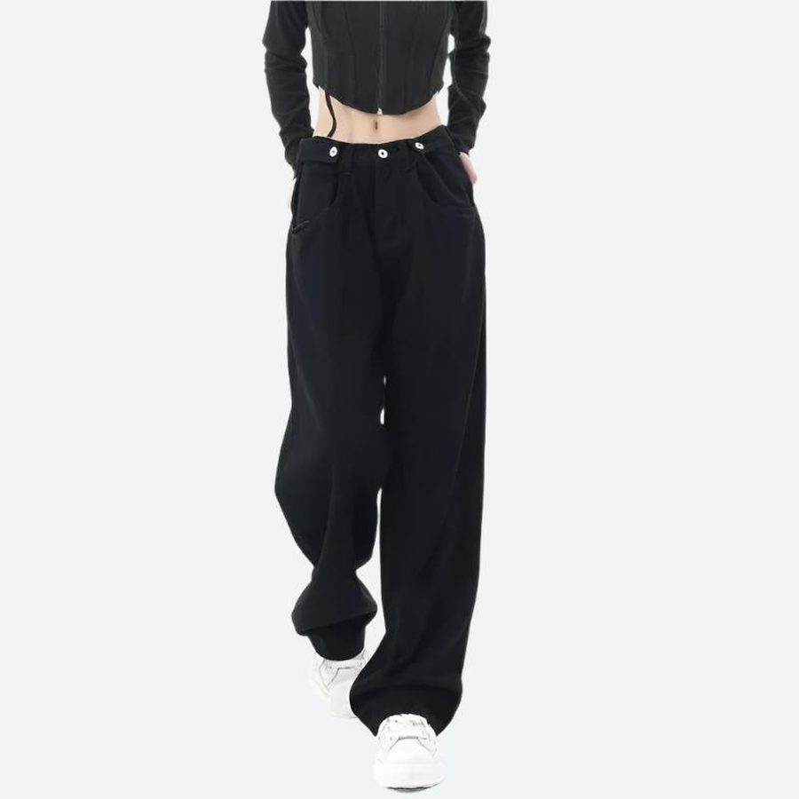 Wide Leg High Waist Casual Pants