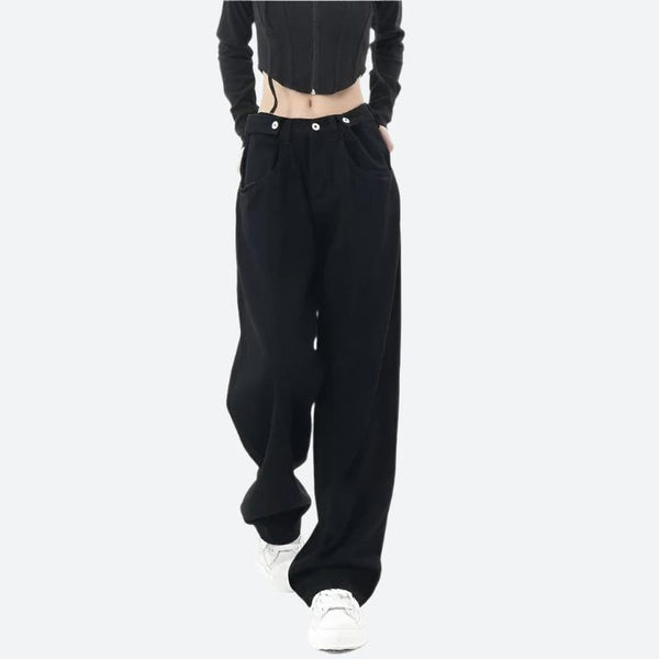 Wide Leg High Waist Casual Pants