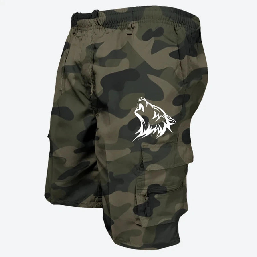 Wild Graphic Cargo Pocket Shorts
