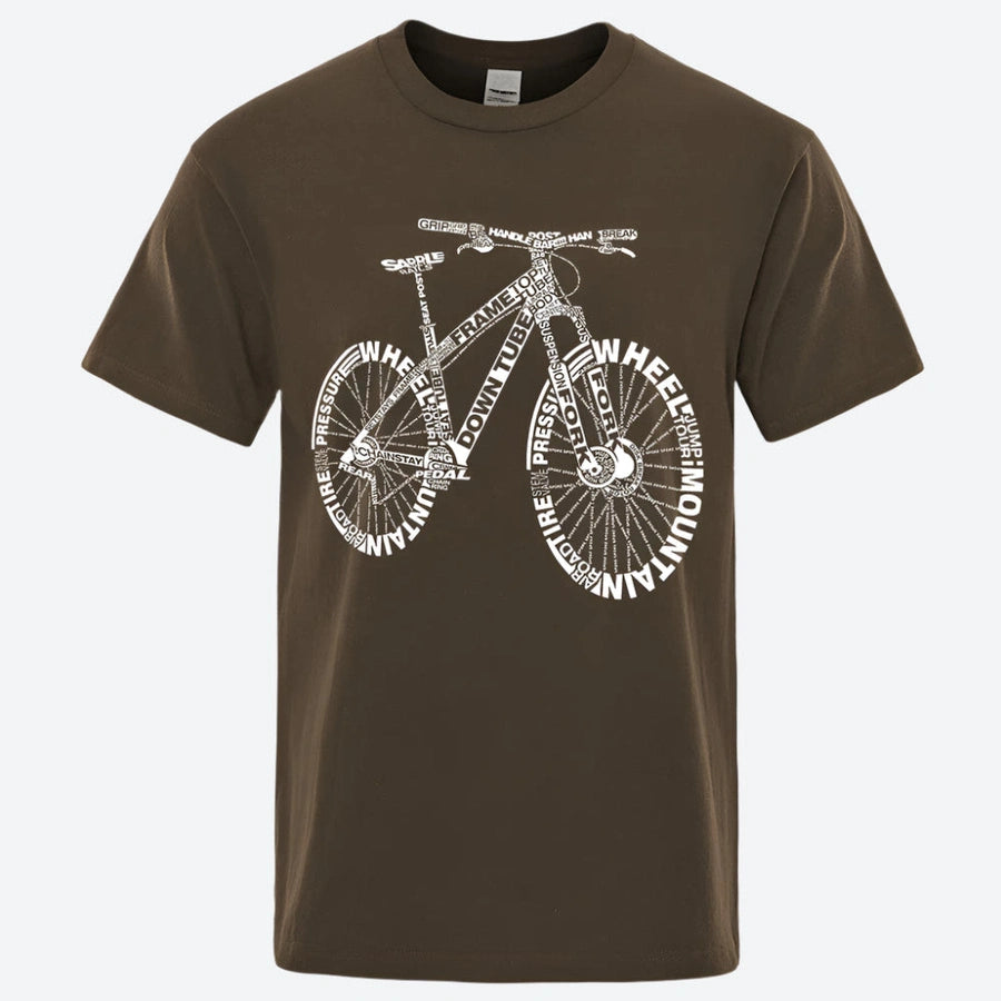 Word Art Bicycle Graphic T-Shirts