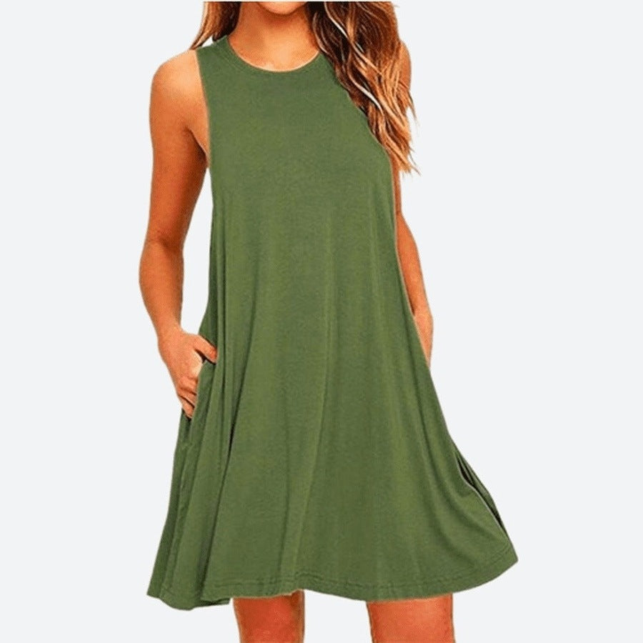 Casual Sleeveless A-Line Mini Dresses