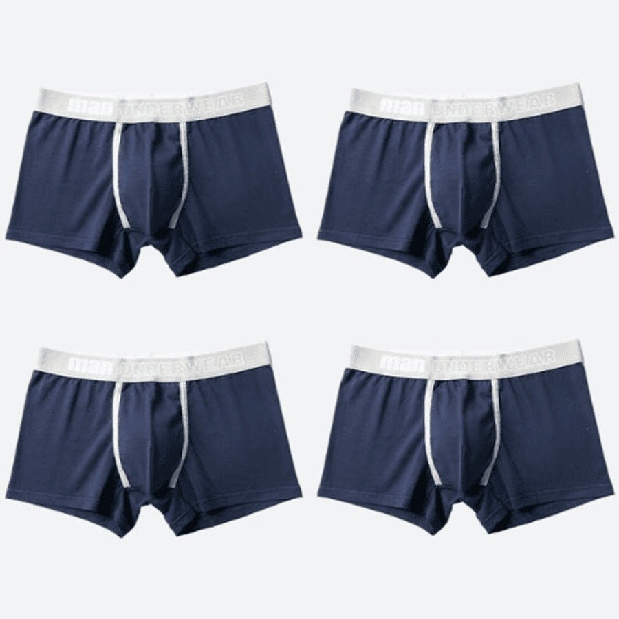 Comfortable Elastic Waist Cotton Boxer Briefs