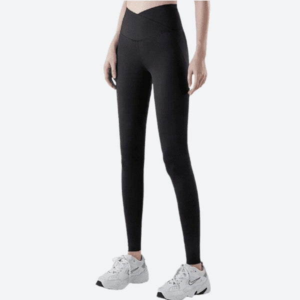Comfortable High-Waist Solid Color Leggings
