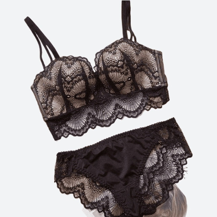 Elegant Lace Lingerie Bra and Panty Set