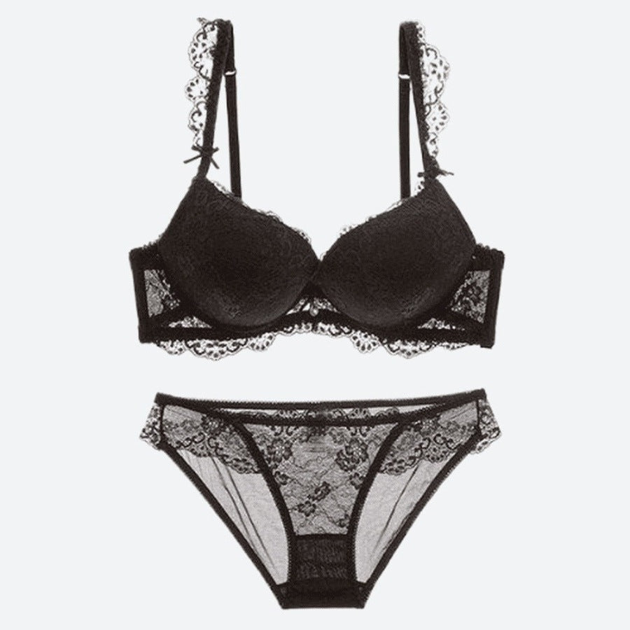 Elegant Lace Trim Lingerie Sets